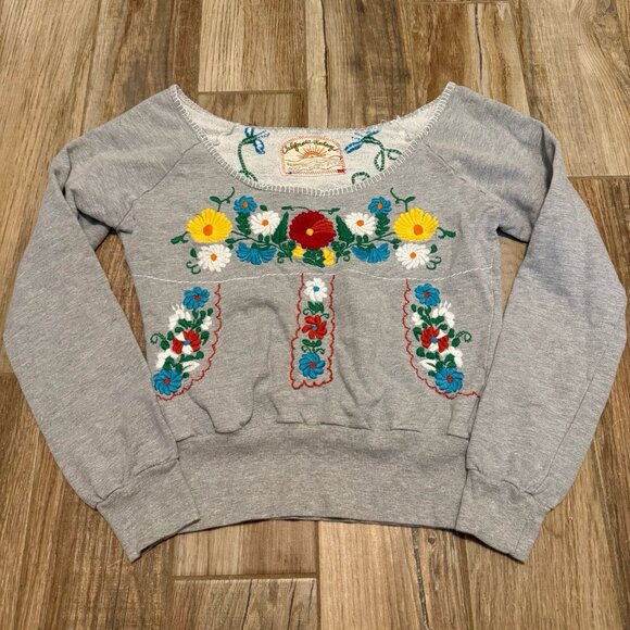 California Vintage Embroidered Floral Sweater - Picture 1 of 3